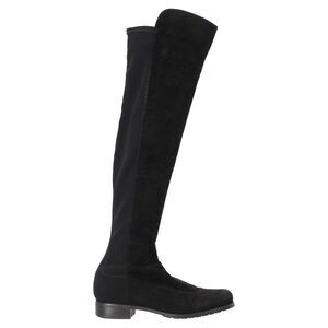 Stuart Weitzman Knee Length Boots in Black Suede